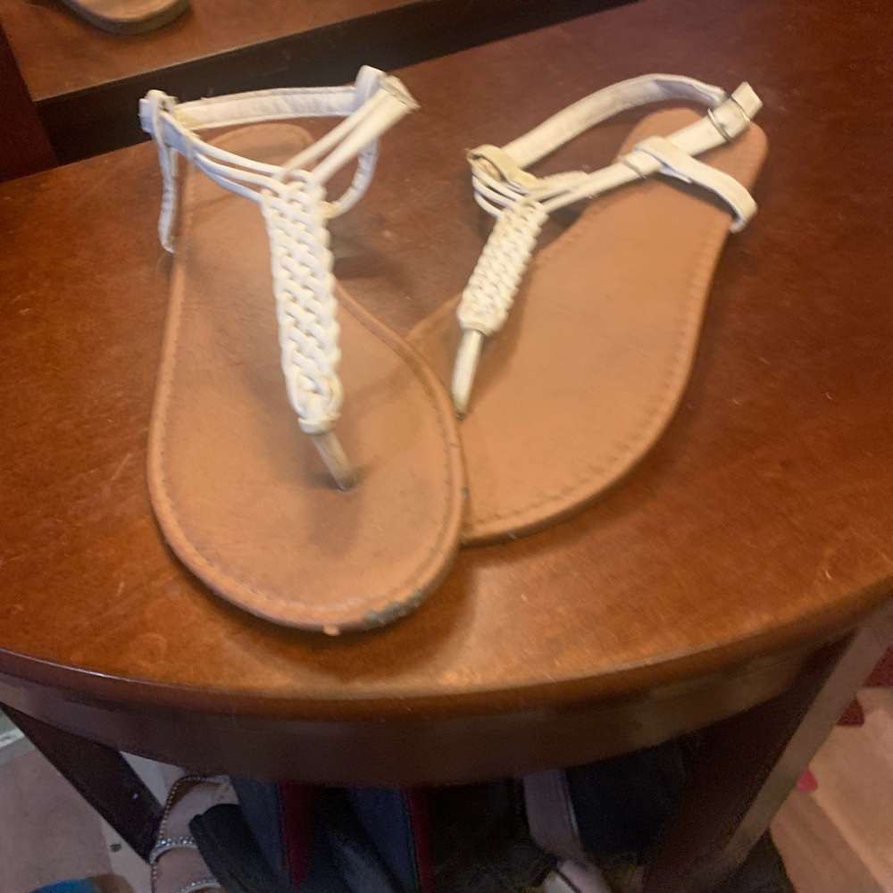 Women's Braided Strap Sandals - Cream